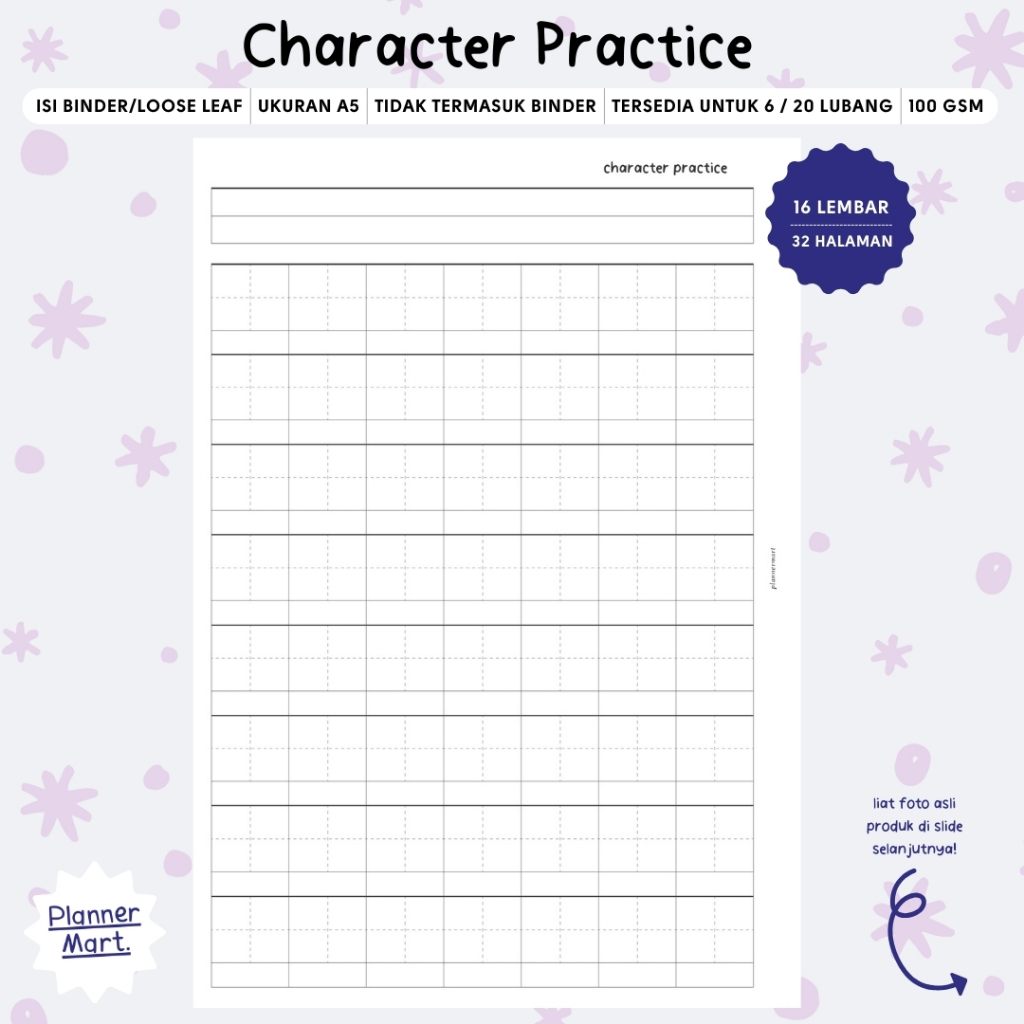 

Isi Binder A5 | Character Practice