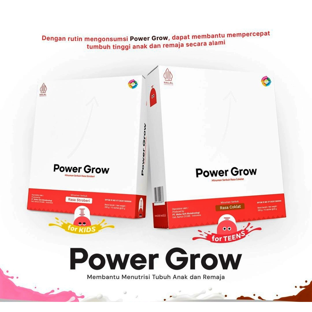 

SUSU POWER GROW | SUSU PENINGGI BADAN ANAK DAN DEWASA AMPUH 1 BOX ISI 1O SACHET
