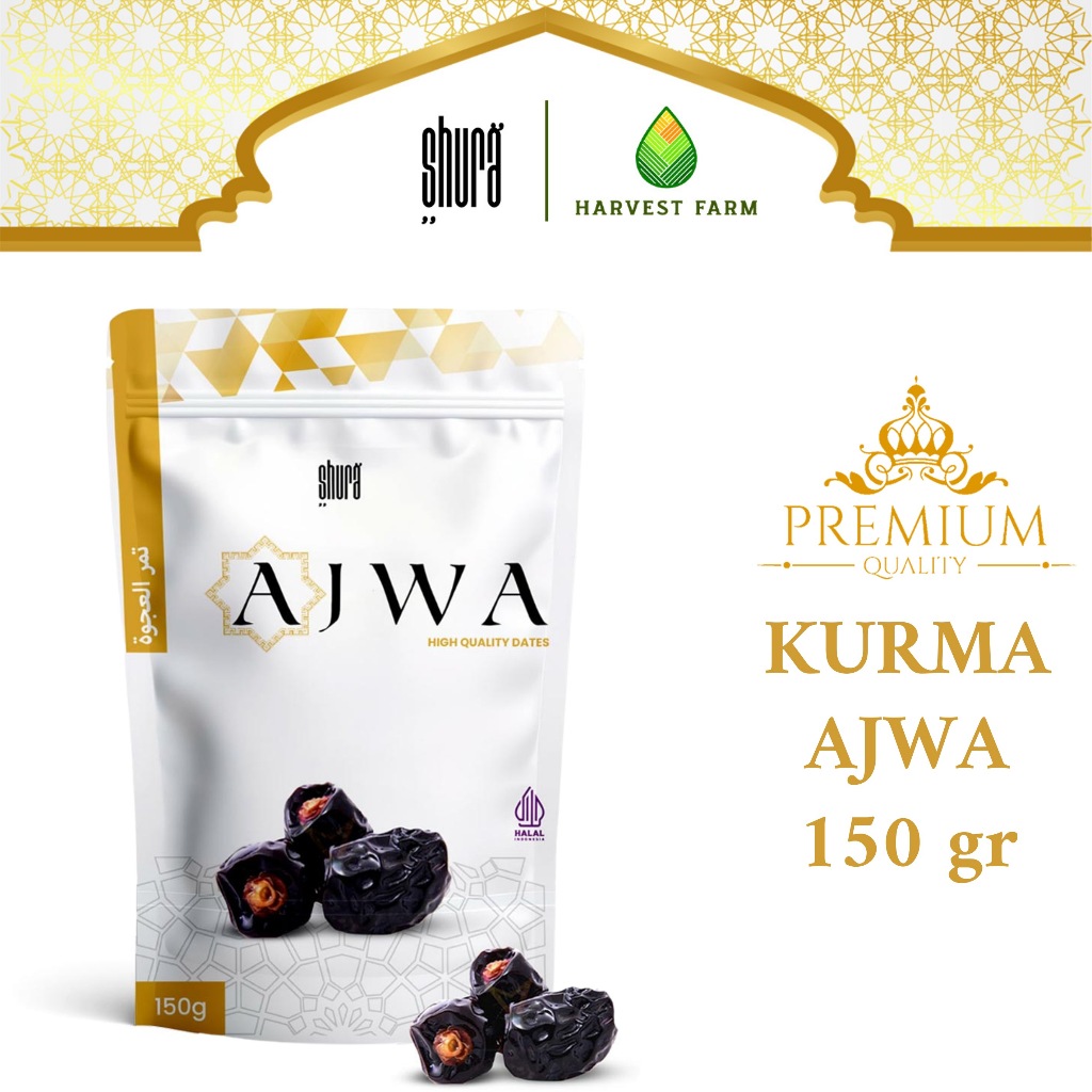 

Shura Kurma Ajwa Dates Nabi Pouch 150gr High Quality Premium
