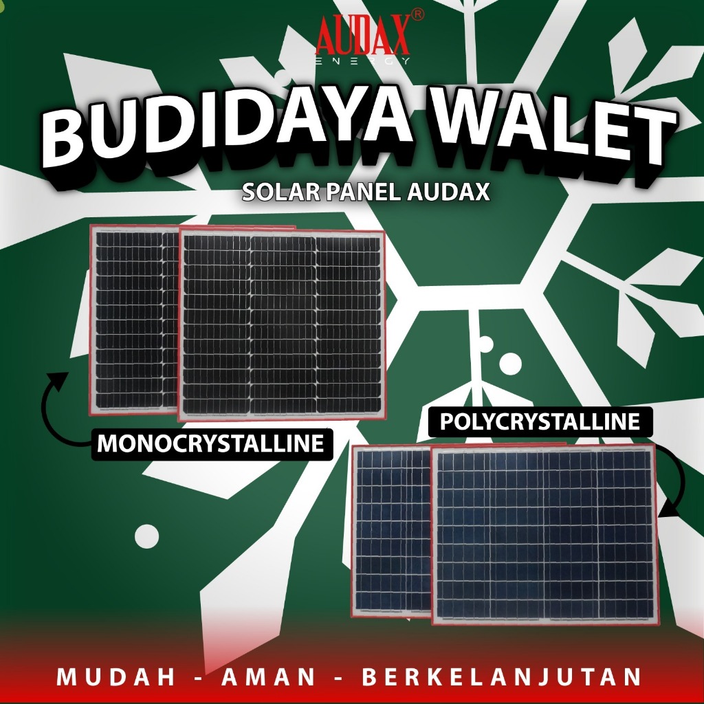 (JUAL 2 PCS) (PETI KAYU) Solar Panel / Panel Surya Audax 50 WP / 100 WP / 150 WP – ORIGINAL — MONOCRYSTALLINE / POLYCRYSTALLINE