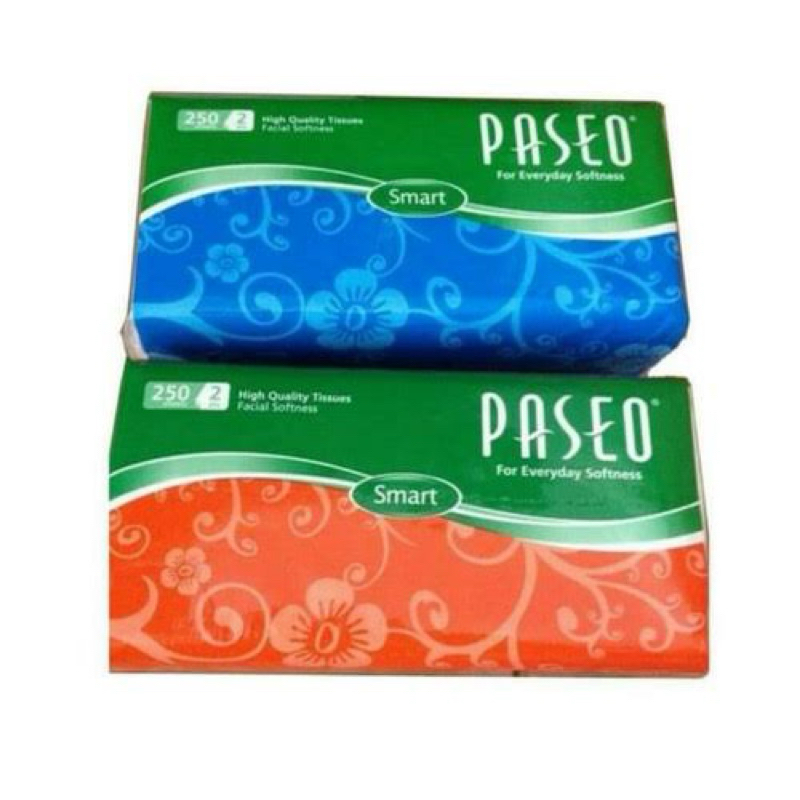 Paseo smart facial tissue 120 sheet hard pack kemasan box 2 ply