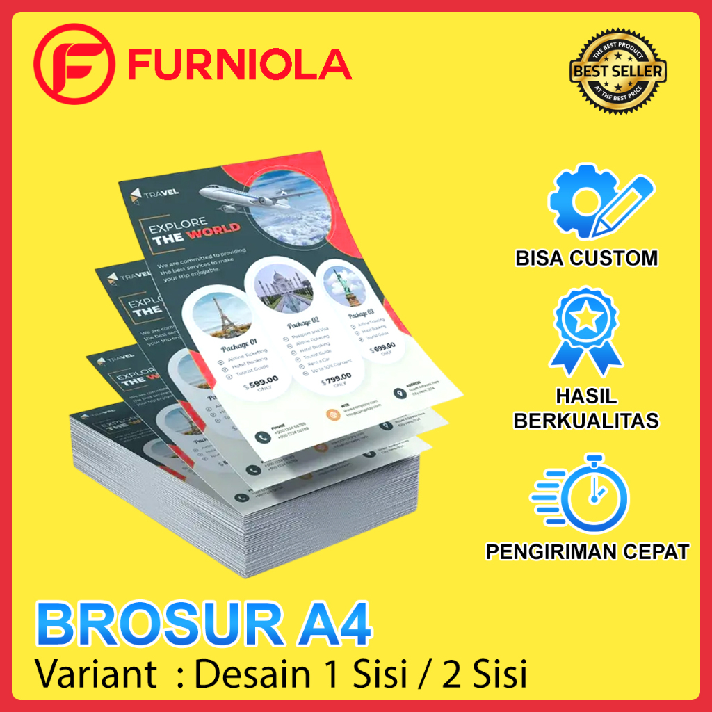 

Cetak Brosur Ukuran A4 Murah Kertas Art Paper 150 gsm Tebal 1 Sisi 2 Sisi / Print Brosur Desain Custom Art Papper 150gsm Satu Sisi Dua Sisi Murah Bahan Tebel Premium Flyer Pamflet Promo Promosi