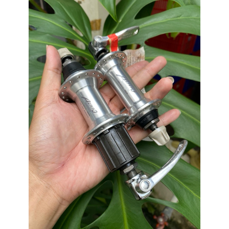 Hub Freehub depan belakang Shimano Alivio 32hole + QR Shimano (NOS)