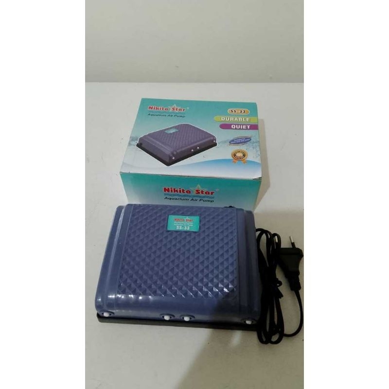 NIKITA STAR SS33 SS 33 POMPA AERATOR 4 LUBANG MESIN GELEMBUNG UDARA