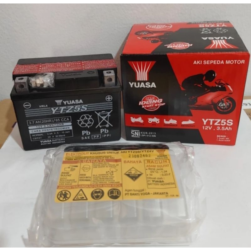 Aki Motor Yamaha Xabere,Freego,Mx King,Xride Yuasa YTZ5S Aki Kering