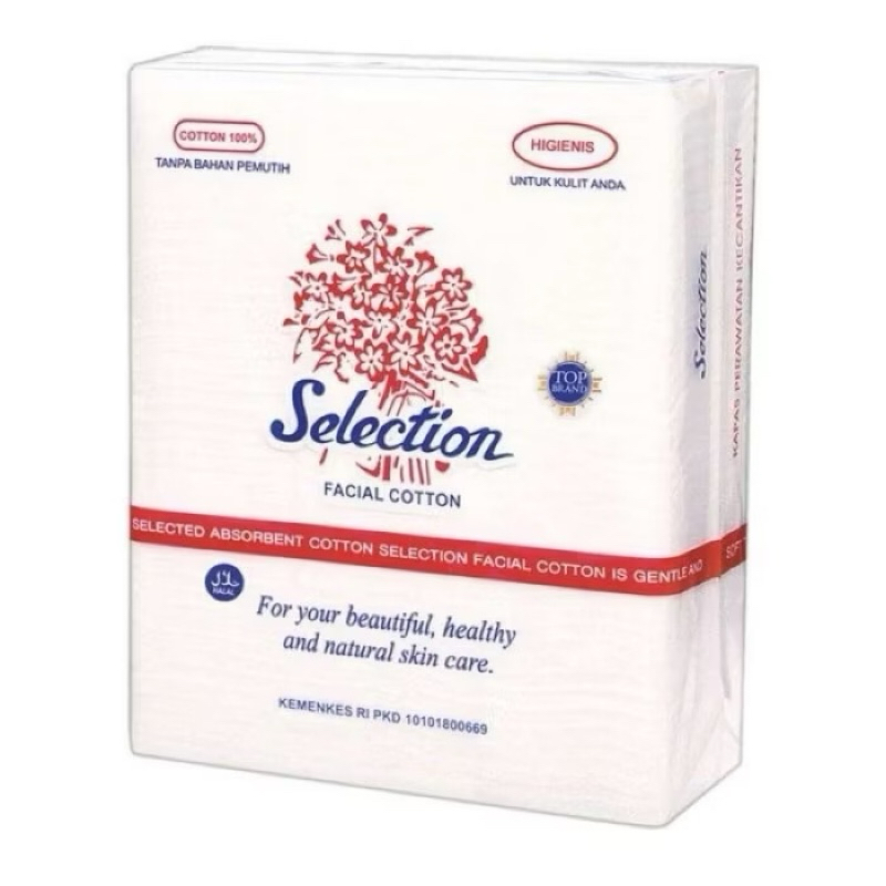 KAPAS SELECTION FACIAL COTTON 35 gr TANPA PEMUTIH KAPAS KOTAK WAJAH TIPIS TEBAL LEBIH LEMBUT KAPAS L