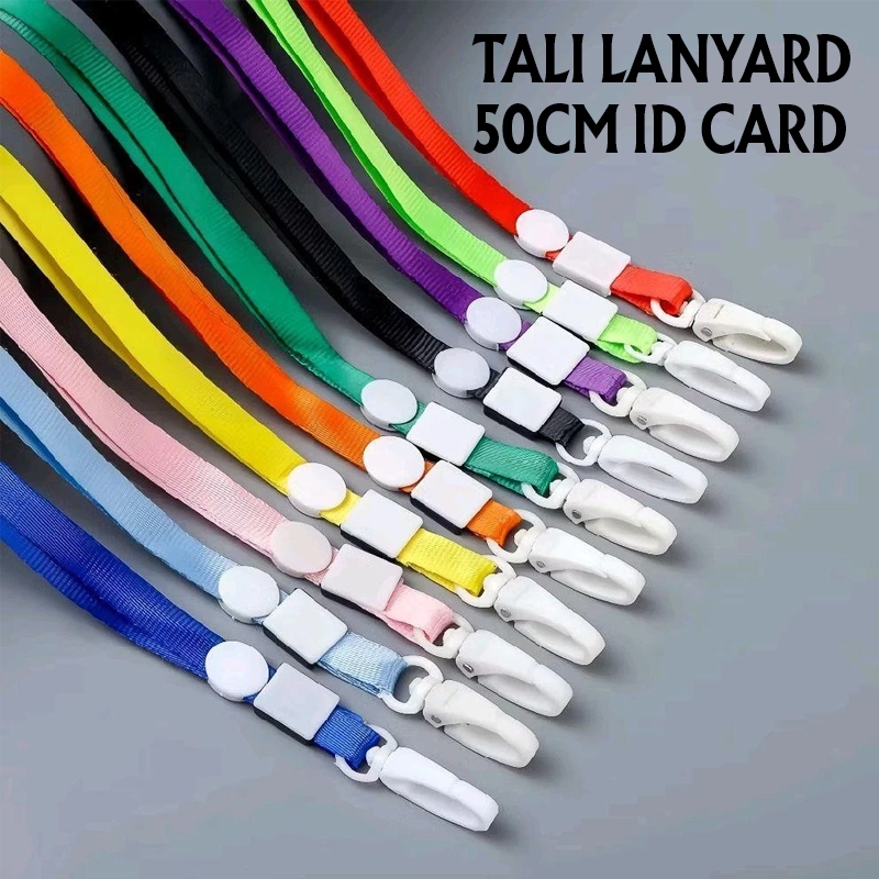 

Tali Lanyard Polos Slim Ukuran 1,5cm Universal Untuk ID Card Kartu Pengenal Bahan Import