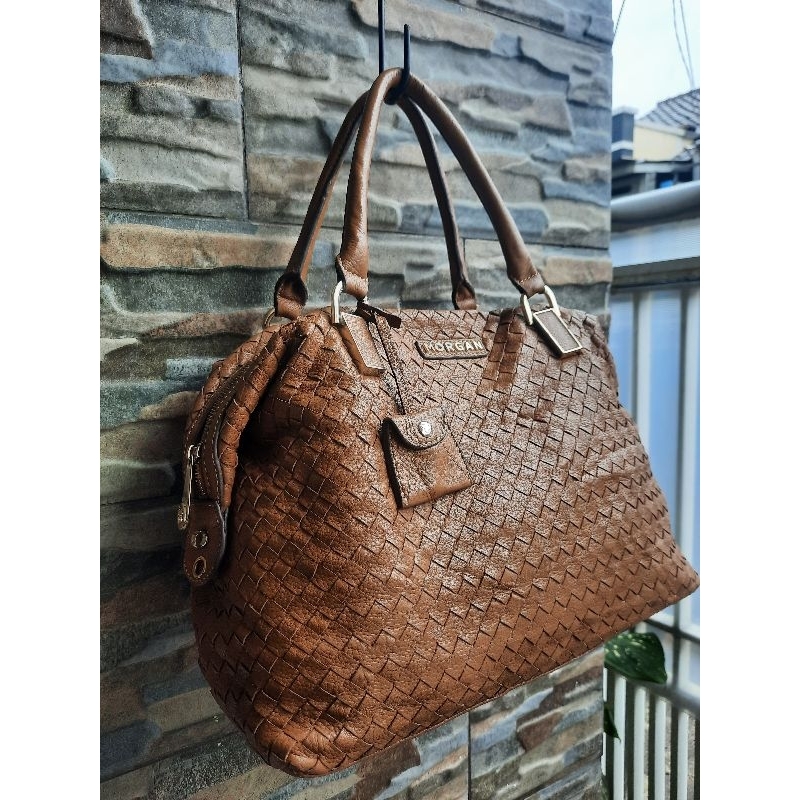 Totebag Cokelat MORGAN - TAS PRELOVED BRANDED ORIGINAL