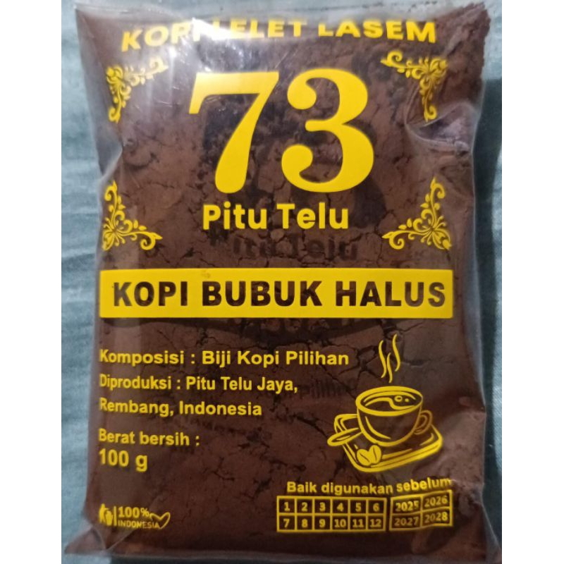 

Kopi lelet asli Lasem Pitu telu 100 gram 12.500 / 200 gram 25.000 / asli original tanpa bahan tambahan