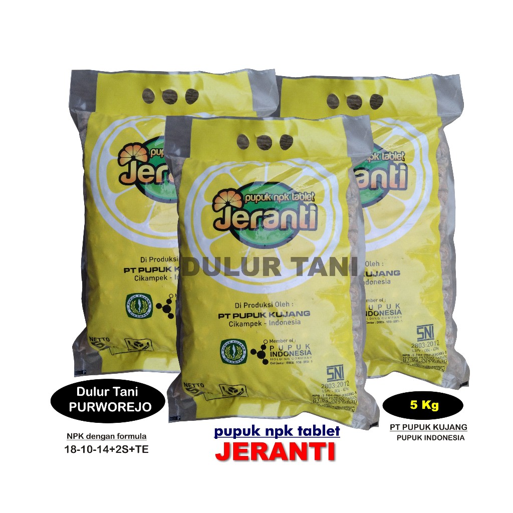 Pupuk NPK Tablet JERANTI 5 Kg Pupuk Kujang