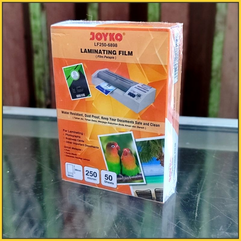 

1 Pak Plastik Laminating Ktp 250 Micron Isi 50 Lembar JOYKO