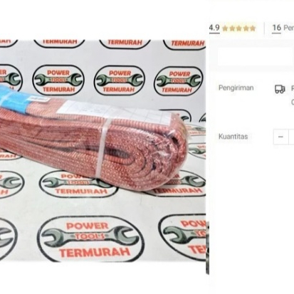 

Webbing Seling 6 Ton 6 meter WIPRO Lift Sling Webing 6ton Tali Angkat