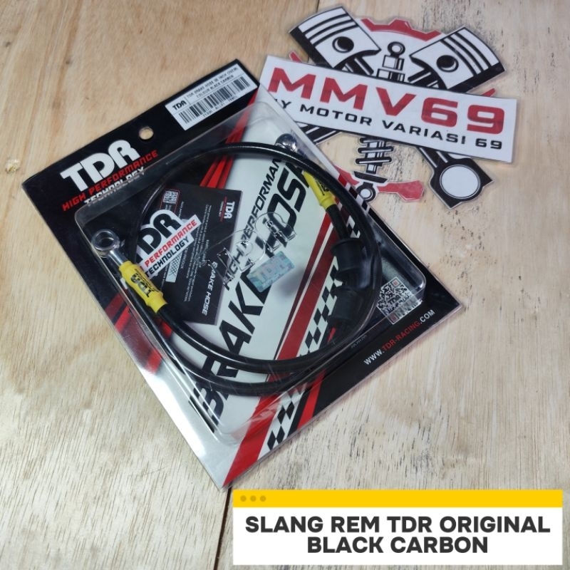 SELANG REM CAKRAM DEPAN BELAKANG TDR BLACK CARBON ORIGINAL TDR
