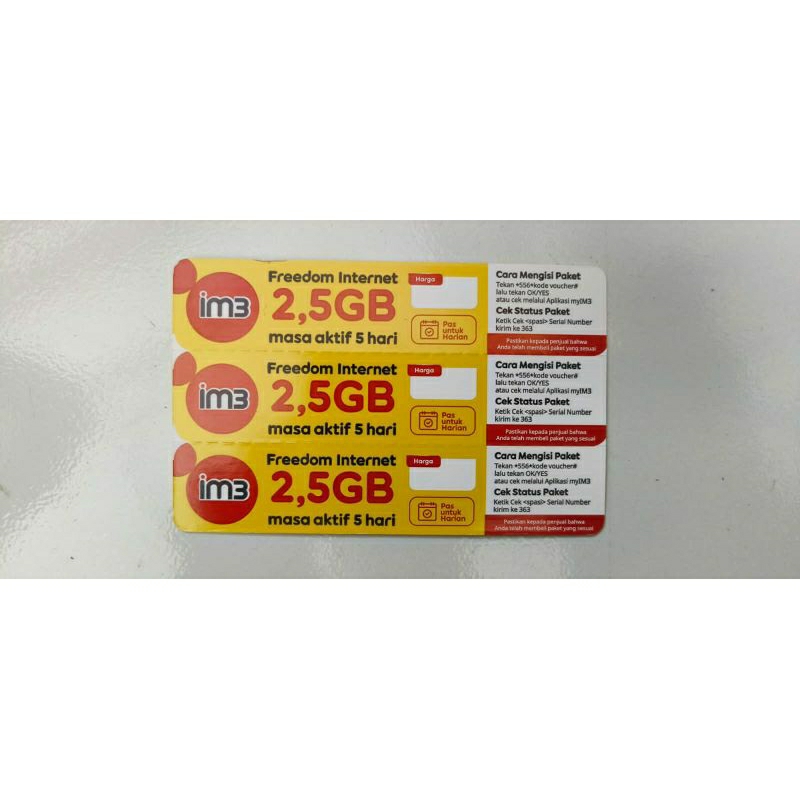 voucher indosat 2,5gb 5hr