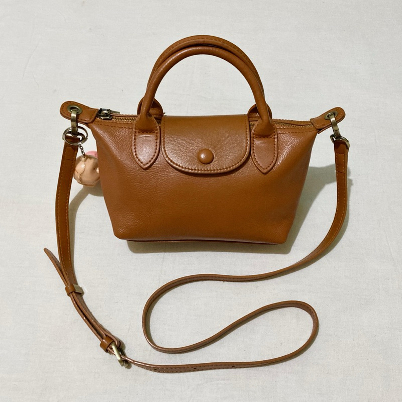 Preloved Tas Selempang / Sling Bag Ala LC Long*ch4mp Kulit Asli