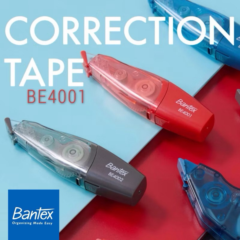

CORRECTION TAPE BANTEX BE4001 | 6Mx5mm | STRONG COVER | SMOOTH CORRECTION