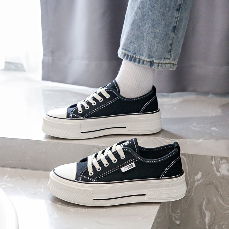 Lucky17 Sepatu Kets Sepatu Sekolah Sneakers Korea Sneakers Tinggi Wanita