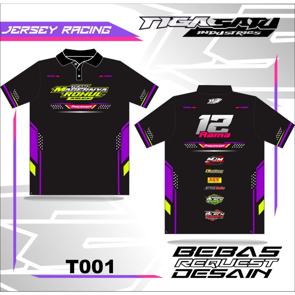 KAOS JERSEY RACING CUSTOM FULL PRINTING JERSEY BALAP JERSEY BISA UBAH NAMA NOMOR JERSEY RACING TEAM 