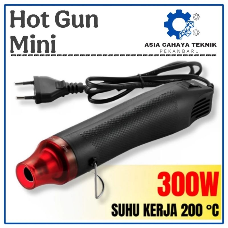 Mini Hot Gun Heat Gun Low Watt 300 Watt HotGun Alat Pemanas Plastik Listrik Heatgun