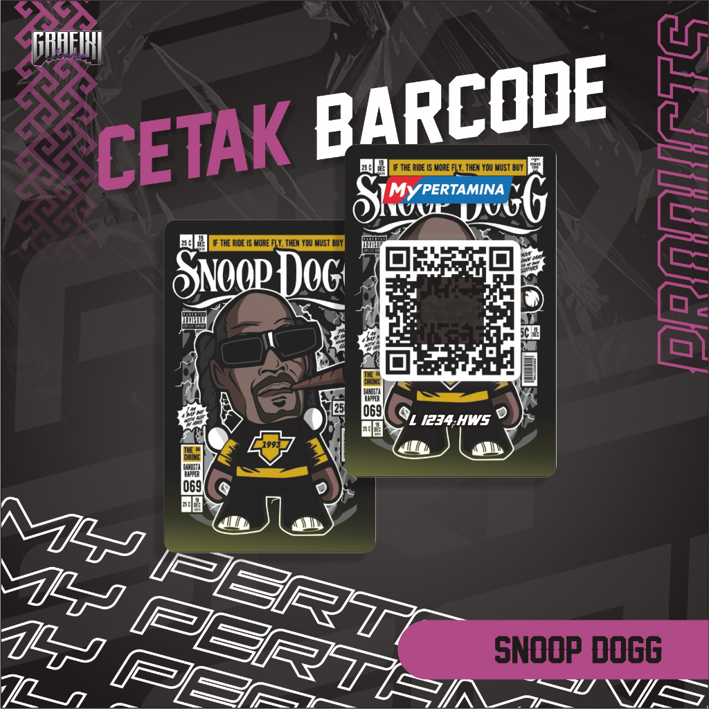 

CETAK BARCODE MY PERTAMINA KARTU PVC TEMA SNOOP DOGG CUSTOM 2 SISI