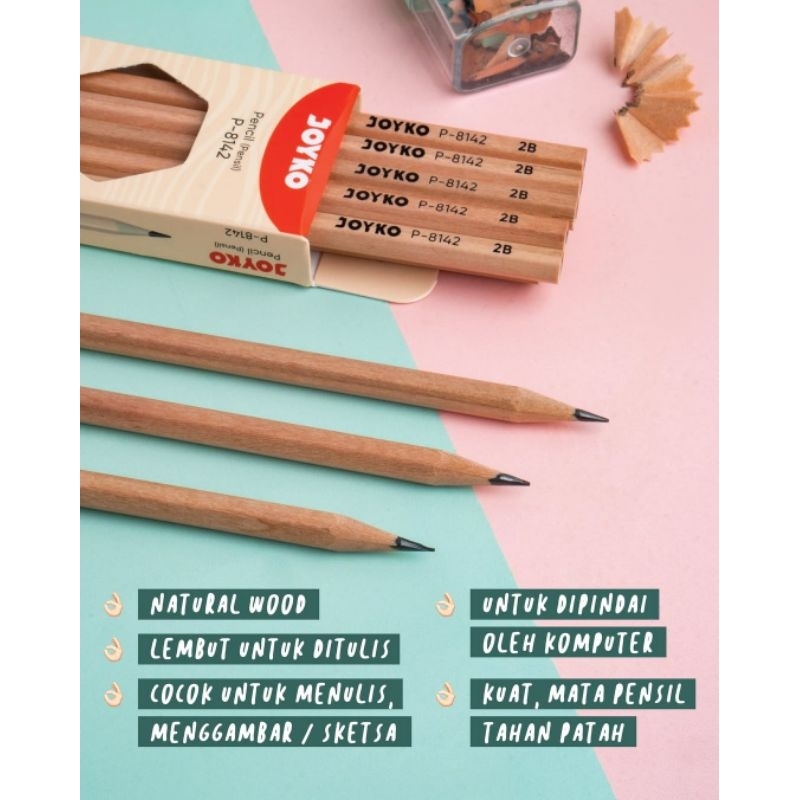 

Pensil 2B Joyko P-8142 Natural Wood