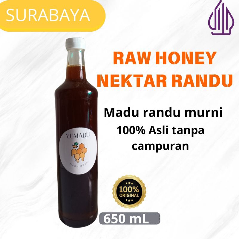 

MADU RANDU MURNI 100% Asli tanpa campuran, 650mL