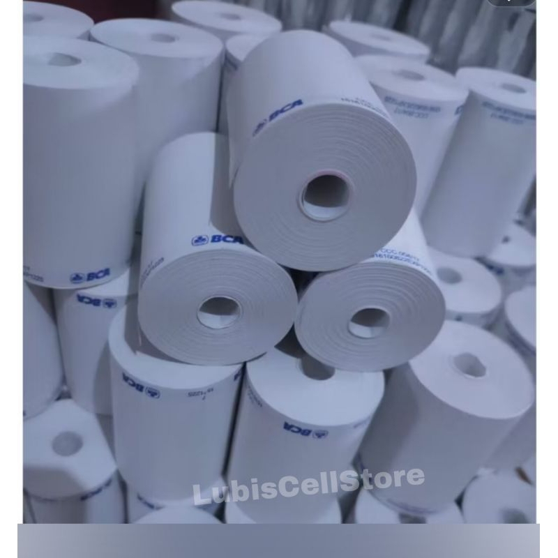 kertas printer bluetooth thermal logo bca 58 mm  harga per 1 roll kertas edc bca printer bluetooth e