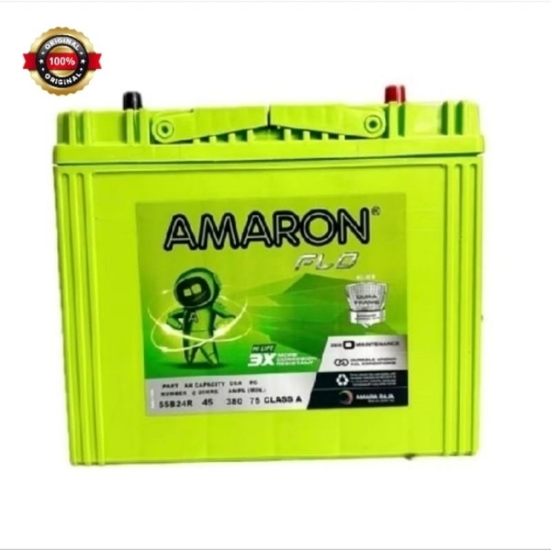 Aki Mobil Kering Amaron HiLife NS60 55B24R 45Ah Accu Kering Siap Pakai