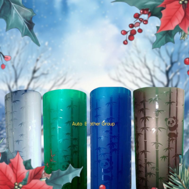 Fiber Penutup Pagar Motif Panda Bambu