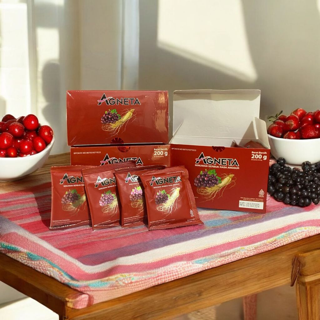 AGNETA - Agneta Red Wine Herbal Alami  Original Harga 10 sachet Original.