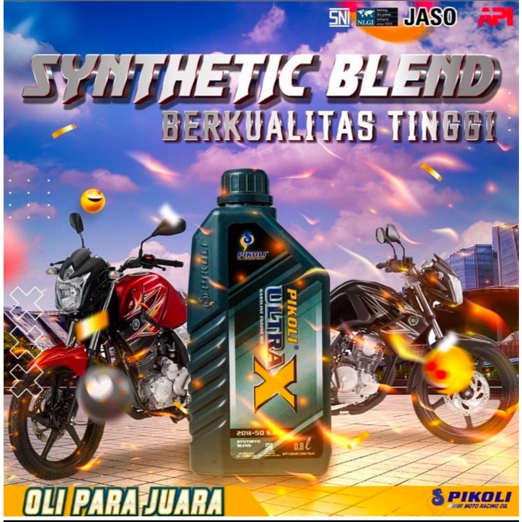 Pikoli Ultra X SJ CF SAE 20W50 Ukuran 0,8 Liter / 800 ML