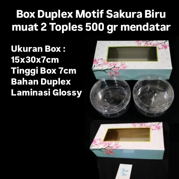 

Dus Mika Duplex Sakura 14.5x29x7.5 Cm Box Kemasan Toples 500gr Isi 2