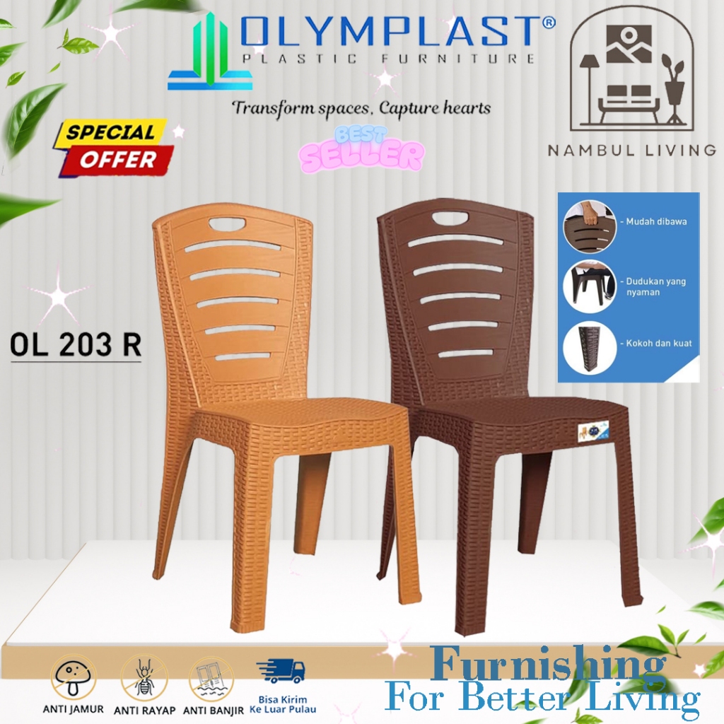 Olymplast Kursi Sender / Kursi santai / Kursi Taman / Kursi OL 203 minimalis