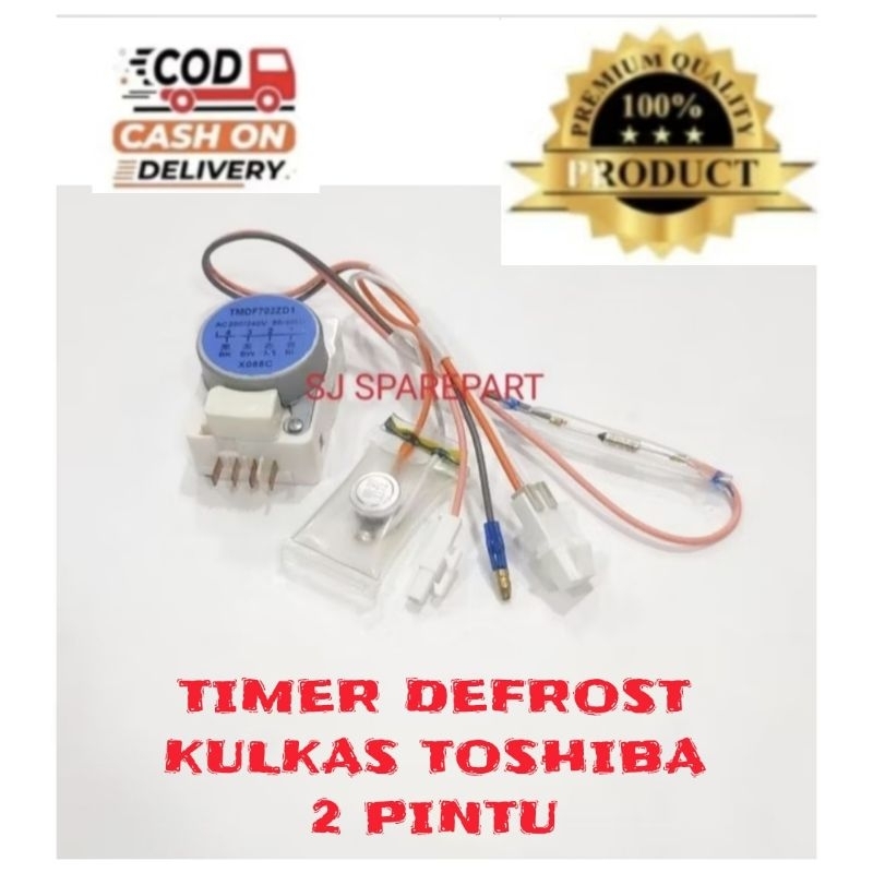 TIMER DEFROST BIMETAL KULKAS TOSHIBA 2 PINTU 1 SET