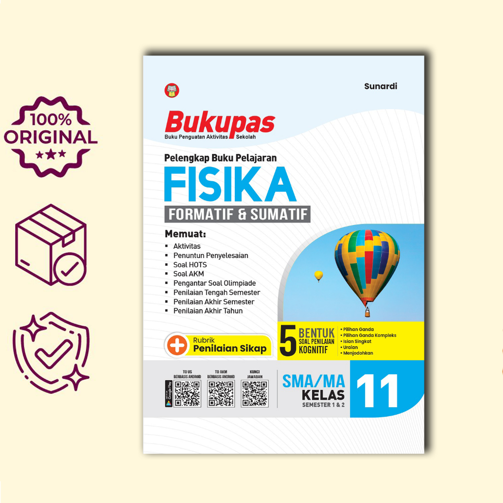 Bukupas Pelengkap Buku Pelajaran Fisika SMA Kelas 11 / Latihan Soal Kurikulum Merdeka - Yrama Widya
