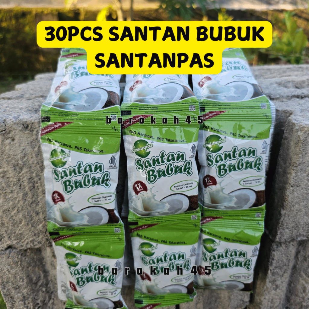 

PAKET 30PCS SANTANPAS SANTAN BUBUK 3RENTENG/30 SASET