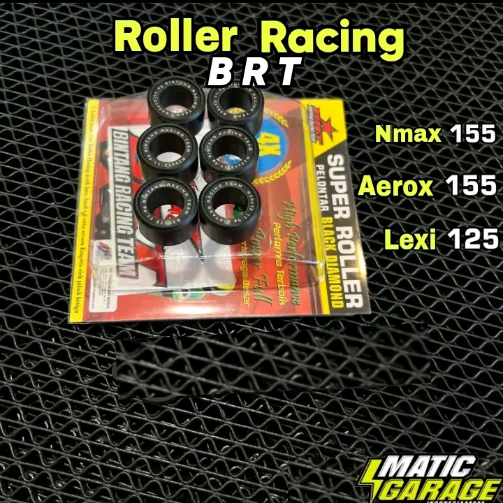 BRT - Nmax Roller Racing BRT Racing Black Diamond Roller Ukuran 9 Dan 11 Gram