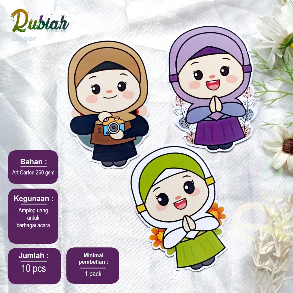 

Amplop Angpau karakter Lebaran Anak Sholehah