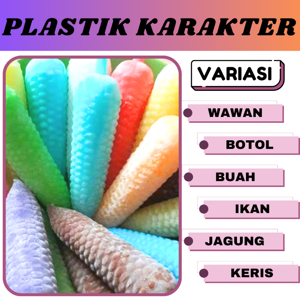 

Kemasan Es Mambo Bentuk Ikan Buah Jagung Isi 100 pcs Plastik Wawan Plastik Es