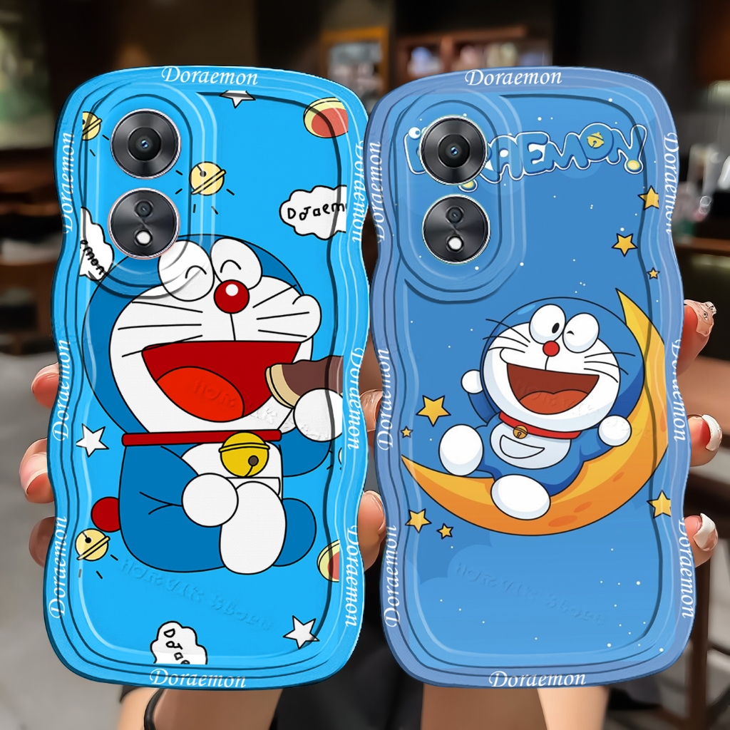 PS - L274 Case untuk type OPPO A18 A38 A17 A17K A584G A585G A784G A785G Softcase gelombang doraemon