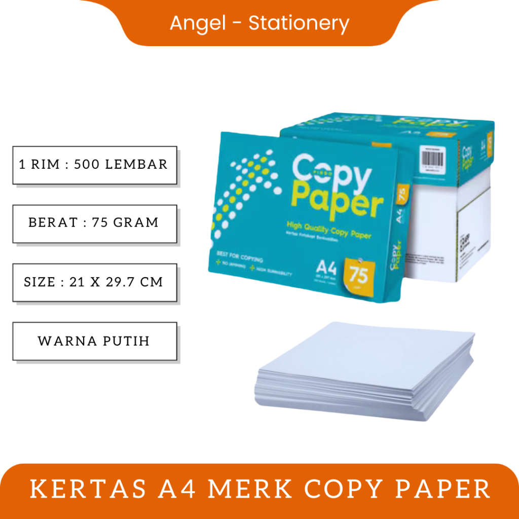 

Kertas Hvs / Kertas A4 / 1 Pak ( 500 Lembar ) / Kertas Fotocopy / Warna Putih Bersih / Bayar di Tempat / Atk Blessing