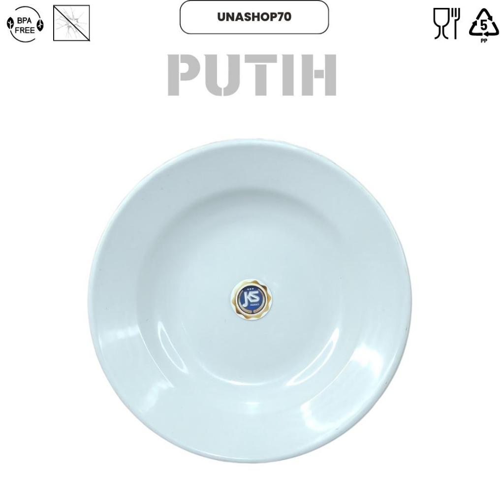 PIRING PLASTIK 12 PCS (1LUSIN) WARNA PUTIH