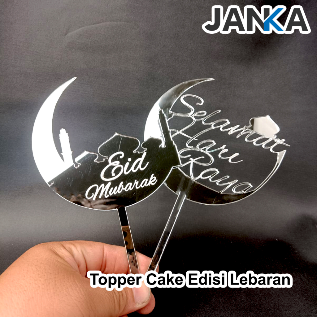 

JANKA Topper Cake Idul Fitri Tusukan Kue Tulisan Eid Mubarak Topper Cake Pudding Dekorasi Hiasan Aksesoris Pemanis Kue Tema Lebaran Elegant Aesthetic Ucapan Selamat Idul Fitri