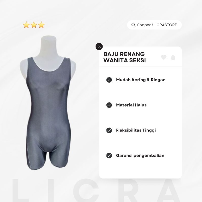 LICRA Baju Renang Wanita Dewasa Model Sexy Baju Diving Wanita Dewasa LY01