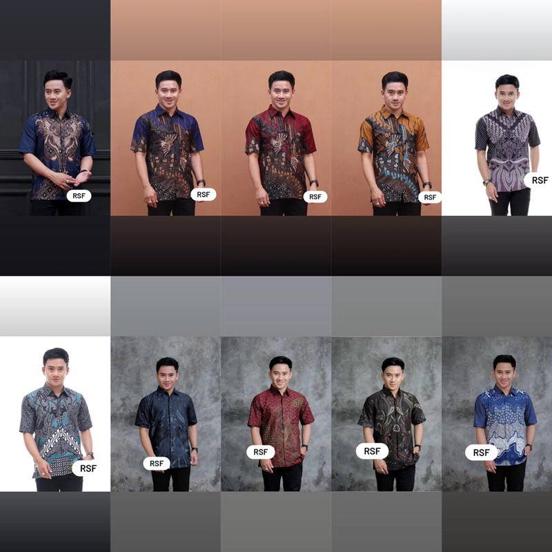 Kemeja Batik Pria Lengan Pendek Hem Batik Pria Kerja Kantor Big Size