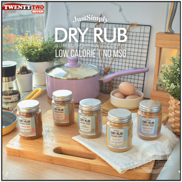 

Just Simply Dry Rub Bumbu Marinasi Protein Low Calorie Kalori Sugar Gula ENAK MURAH 80 120 gr - Bumbu Bali