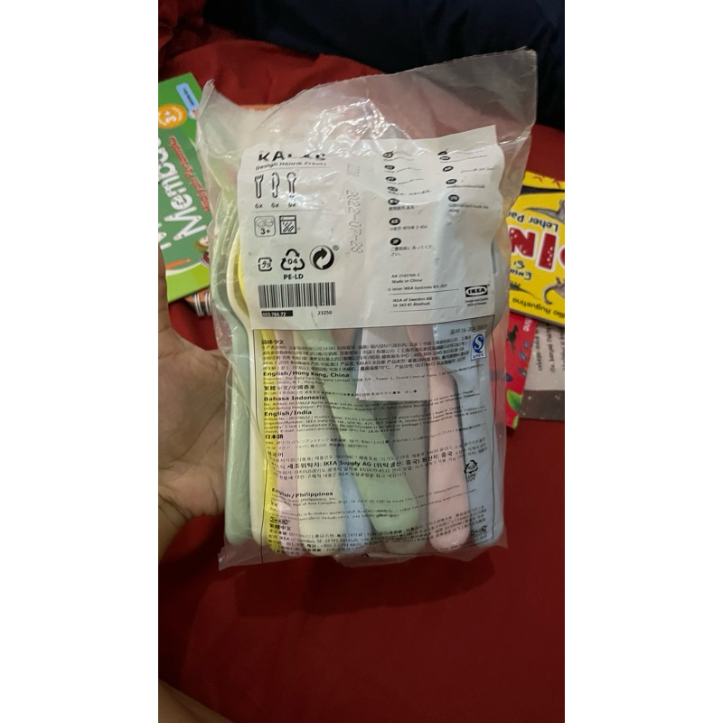 SENDOK GARPU PISAU PLASTIK IKEA ISI 18pcs