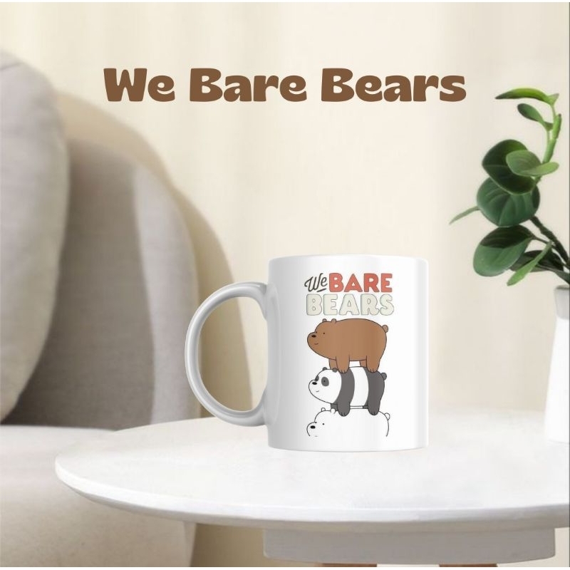 PROMO Mug Cartoon / Mug Bare Bears / Gelas Bare Bears / Mug Birthday / Gelas Ulang Tahun / Mug Custo