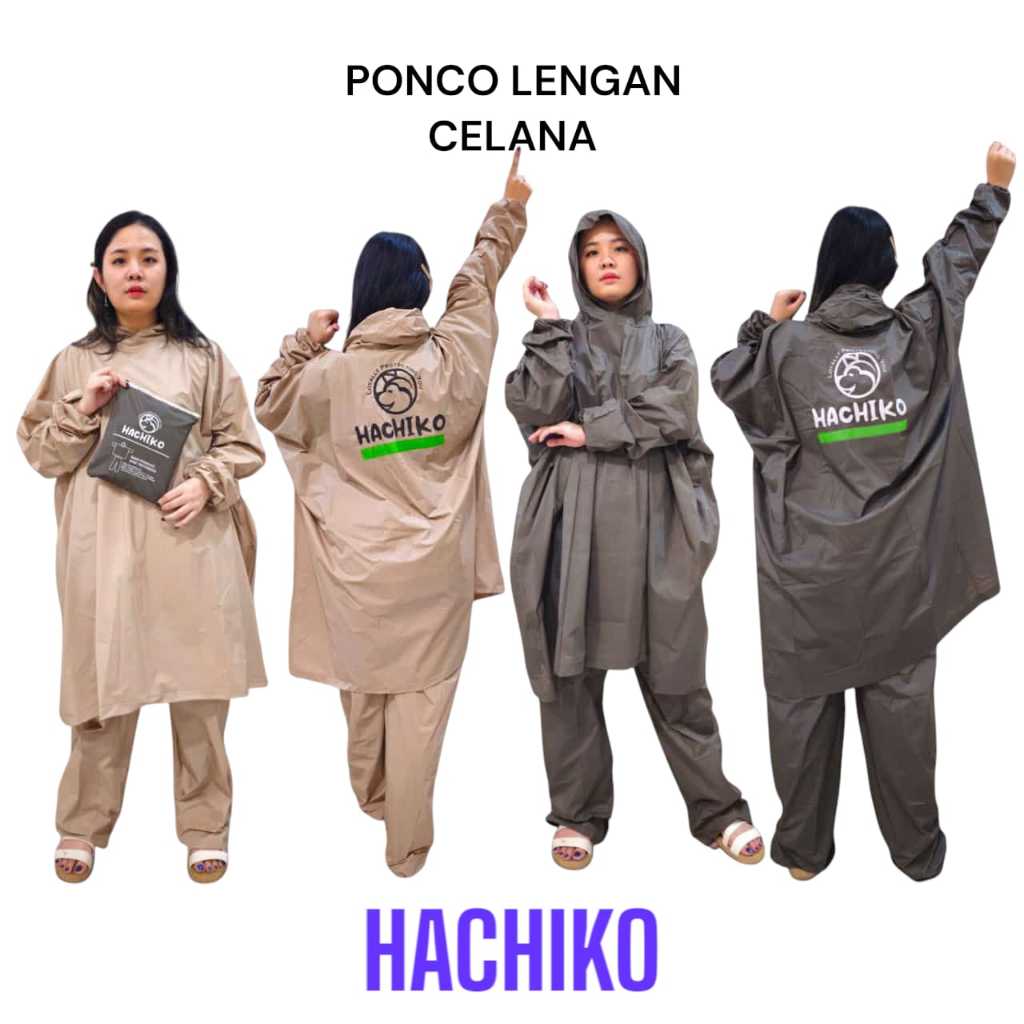 

Jas Hujan Ponco Lengan Celana Dewasa Hachiko Murah