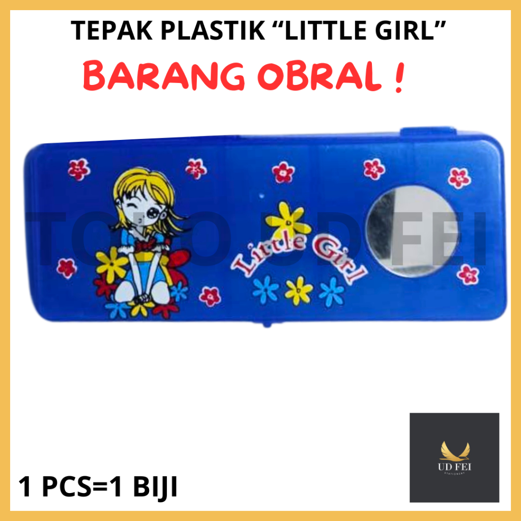 

(OBRAL / 1PCS= 1 BIJI -- MOTIF : LITTLE GIRL - BIRU) TEPAK PLASTIK/ TEPAK PLASTIK MURAH/ TEMPAT PENSIL